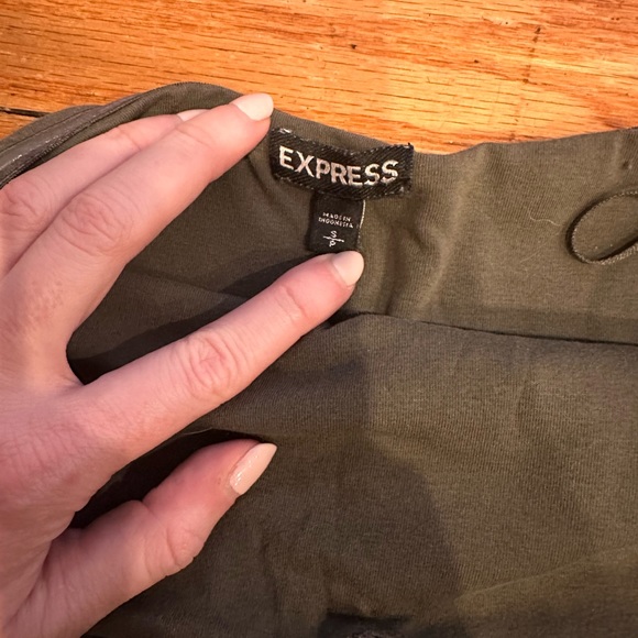 Express Green Strapless Halter Top - Picture 2 of 2